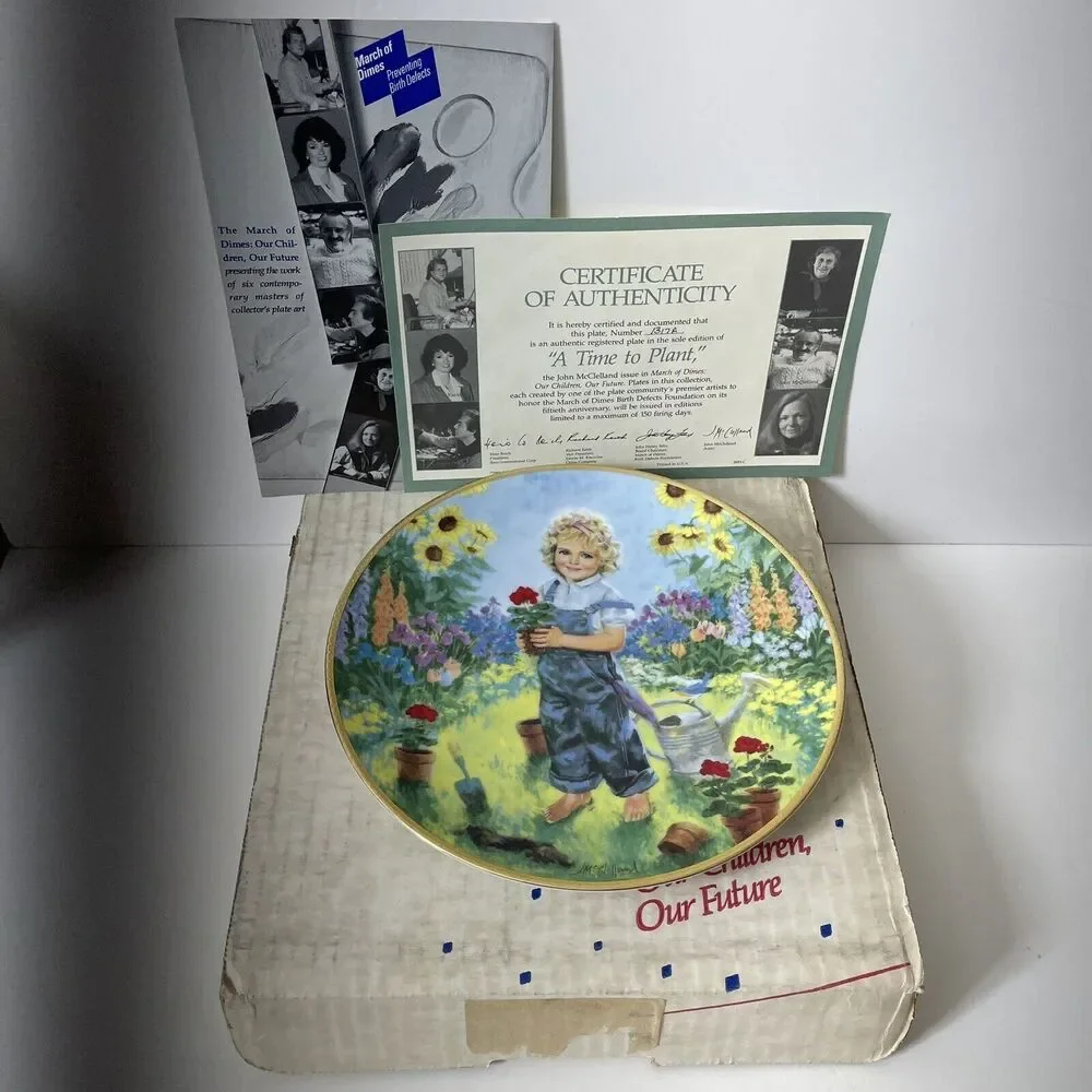 A Time‎ To Plant Plate 1989 McClellend's March of Dimes: Our Children Our Future